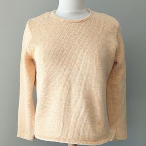 L.L. Bean 100% Cotton Women's Peach Sweater. Long Sleeve. Size Large